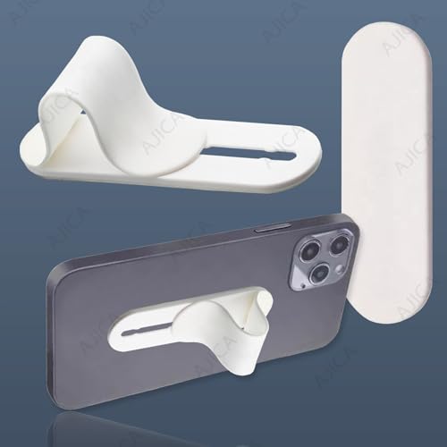 Image of U Shape Smart Finger Grip & Mobile Holder | Phone Holder for Hand & Mobile Back Holder Grip | Great for Selfie & Works as iPhone Stand & Android Phone (Black & White)
