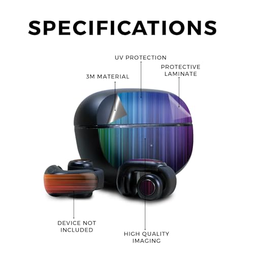 Image of Skin Compatible with Bose Ultra Open Earbuds - Rainbow Streaks - Premium 3M Vinyl Protective Wrap Decal Cover - Easy to Apply | Crafted in The USA by MightySkins