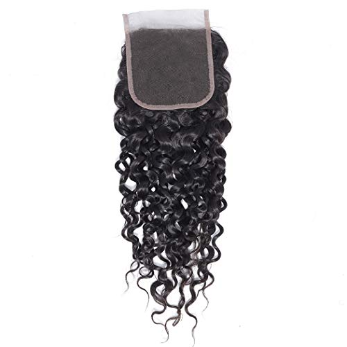 Odir 14 Polegadas Water Wave 4X4 Lace Closure 150% Densidade 9A Não Processado Molhado E Ondulado Vi
