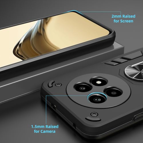 Image of NDCOM for Realme 14 Pro Lite 5G Back Cover | Premium Protective Realme 14 Pro Lite Back Cover | Ring Holder Case