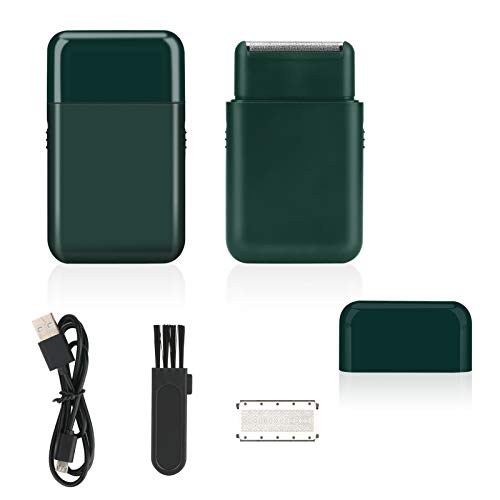 E-More Rasoio elettrico, rasoio elettrico ricaricabile USB per uomo Rasoio elettrico a lamina senza fili con rifinitore di precisione pop-up, rasoio portatile bagnato e asciutto per barba da uomo