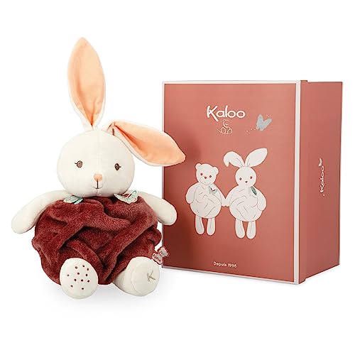 Kaloo   Plume, Burbuja de Amor Conejo Canela, Peluche Conejo Suave 30 cm, Dudú Bebé Grande, Desarrolla el Tacto, Bonita Caja de Regalo Personalizable, Desde el Nacimiento, K214003