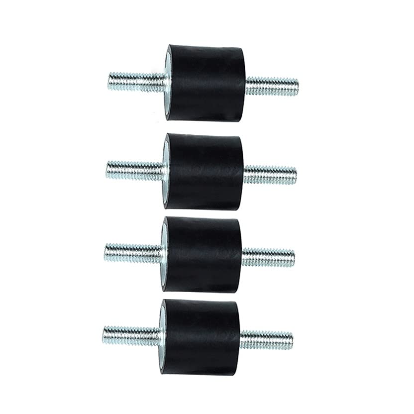 4 Supports Amortisseurs Anti-Vibration M8 40x40mm - Bague De Goujons Caoutchouc GTPBAO