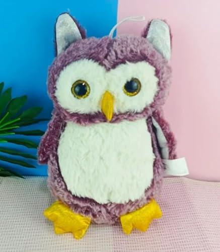 Image of Tickles Cute Owl Soft Stuffed Plush Bird Toy for Kids Boys & Girls Birthday Gift (Color: Purple Size: 25 cm)