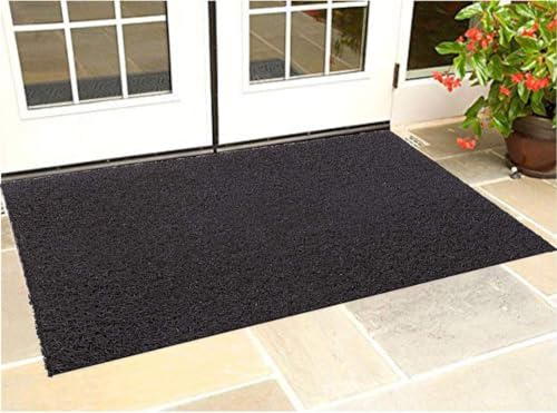 Image of PVC Cushion Foot mat Thick Mesh Main Entrance Doormat with Anti-Slip Rubber Backing for Home Bedroom Bathroom Offices Restaurants Hospitals Shops (2 x 4feet, Brown)