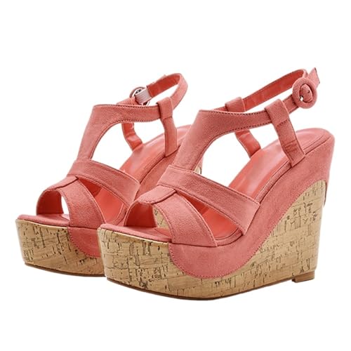 Summer Shoes For Women Sandals Wedges Buckle Strap Platform Shoes Platform Sandals
