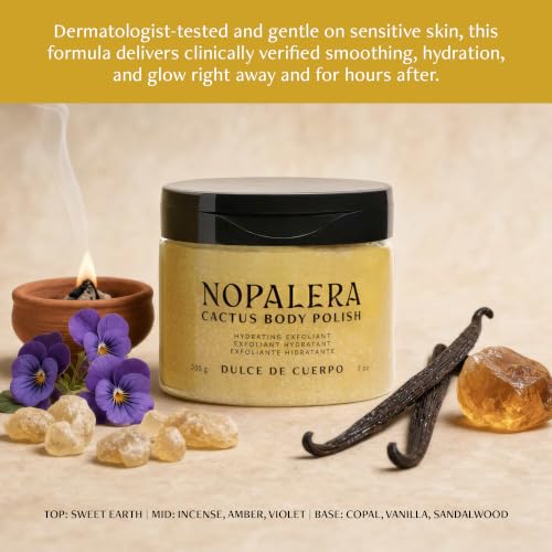 Image of Nopalera Cactus Body Scrub and Exfoliator, Dulce De Cuerpo, 7 oz