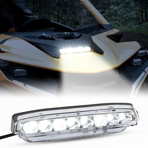 SAUTVS Hood Scoop Spotlight for Can-Am Maverick R, LED Hood Accent Auxiliary Driving Spot Light for Can Am Maverick R MAX X RS 2024+ Models Accessories