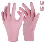 DONFRI 2 PAAR BAUMWOLLHANDSCHUHE NEURODERMITIS ARBEITSHANDSCHUHE DÜNN SCHUTZHANDSCHUHE FEUCHTIGKEITSSPENDENDE HANDSCHUHE FÜR TROCKENE HÄNDE, EKZEME, SCHÖNHEIT (ROSA)