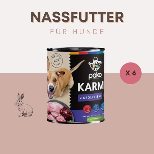 Dolina noteci Rafi & PAKO Mixbox | 24x800g Hochwertige Nassfutter-Dosen für Hunde | Rind, Ente, Wild, Lamm & Kaninchen | 19,2 kg