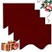 NICETOWN Kitchen Window Blackout Valances - 52 inches x 18 inches Scalloped Rod Pocket Valance Curtain Tiers for Small Window Decor on Christmas & Thanksgiving, Burgundy Red, Set of 4 Panels