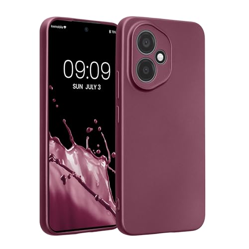kwmobile Handyhülle kompatibel mit Honor 400 Hülle - weiche Silikon Case metallisch schimmernd in Metallic Lavendel