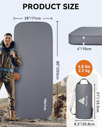 Image of Hikenture 4 inch Thick Self Inflating Sleeping Pad