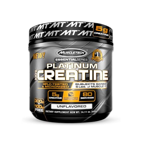 MuscleTech Platinum 100% Creatine, Ultra-Pure Micronized Creatine...