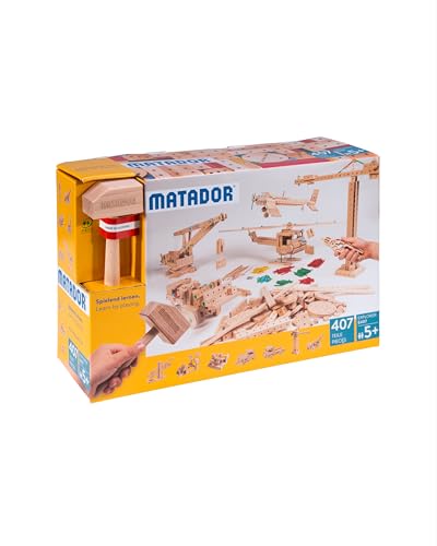 Matador Kinder Baukasten ab 5 Jahren 407-tlg. - Spannendes Holz...