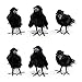 Cornucopia Brands 4" Tall Realistic Feathered Black Crows (6 Pack); Imitation Artificial Birds/Ravens for Halloween, Haunted House & Fall Seasonal Displays