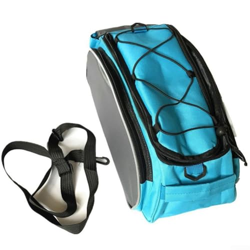 FUANA Práctica bolsa para sillín trasero de bicicleta eléctrica, material impermeable y resistente al desgaste (negro)