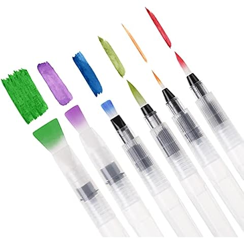 Mr. Pen- Watercolor Brush Pens, 6 pcs, Water Brush Pens for Watercolor, Water Color Pen, Watercolor Paint Pens, Refillable Watercolor Brush Pens, Water Paint Brush, Water Brushes for Watercolor Cover