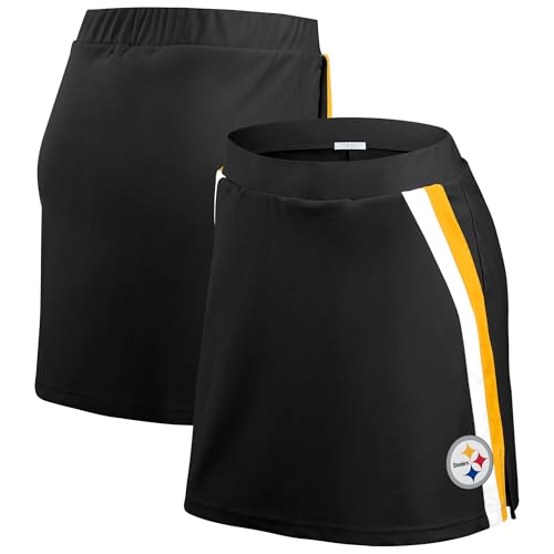 WEAR by Erin Andrews Women's Black Pittsburgh Steelers Stripe Skort