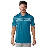 2-Knopfleiste adidas Golf Herren Climacool Chest Stripe Polo Small Mystery Petrol