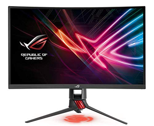 ASUS ROG XG27VQ - Ecran PC gaming eSport 27' - Dalle VA incurvée 1800R - 16:9 - 144Hz - 1ms - 1920x1080 - Display Port, HDMI et DVI - Haut-parleurs - AMD FreeSync - Aura RGB