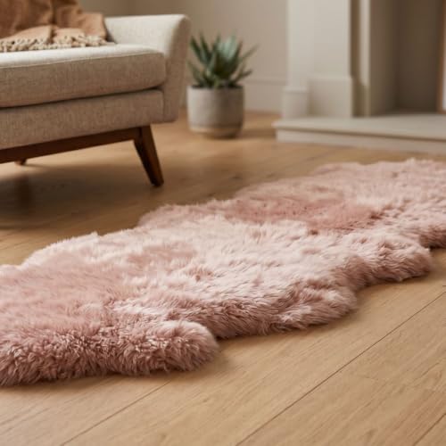 Nordic Sheep Lammfell Langhaar Fellteppich 170x60 cm, Rosa – Ansicht 2