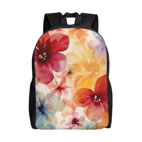Mochila de senderismo unisex con patrón floral miniatura 1