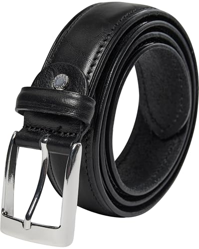PHILIPSONS Gürtel Herren, Gürtel Ratsche Ledergürtel für Herren Anzug Business Kleidung,Breite 35mm, Länge 95cm, Größe Angepasst