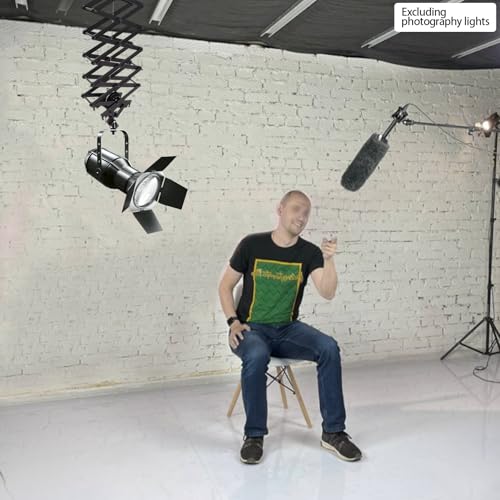 Image of Photography Ceiling Rail System, 21.7 inch-78.7 inch Adjustable Ceiling Mount Photography Lighting Kit with Steel Safety Wire, Retractable Photograph Studio Lighting Hanging Equipment