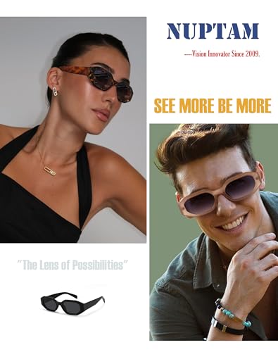 Retro Polarized Rectangle/Hexagon Sunglasses for Women,90s Trendy Vintage Narrow Hexagon Acetate Frame Sunglasses3