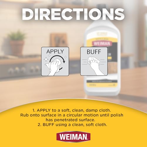 Weiman Wood and Cabinet Restorer 3-In-1 Bundle - Removes Dirt, Residue, Dust, Reduces Scratches, Restore Shine, Prevent Fading, UV Shield Technology, Safe for Antique Wood, Tables, Chairs, Cabinets - image 9