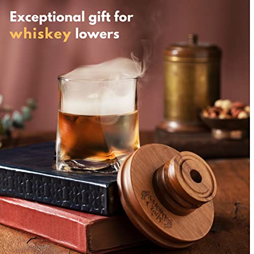 Smoky Crafts SC-007 Acacia Whiskey Smoker Kit With Smoke Gun For Cocktails And Wood Chips thumb #7