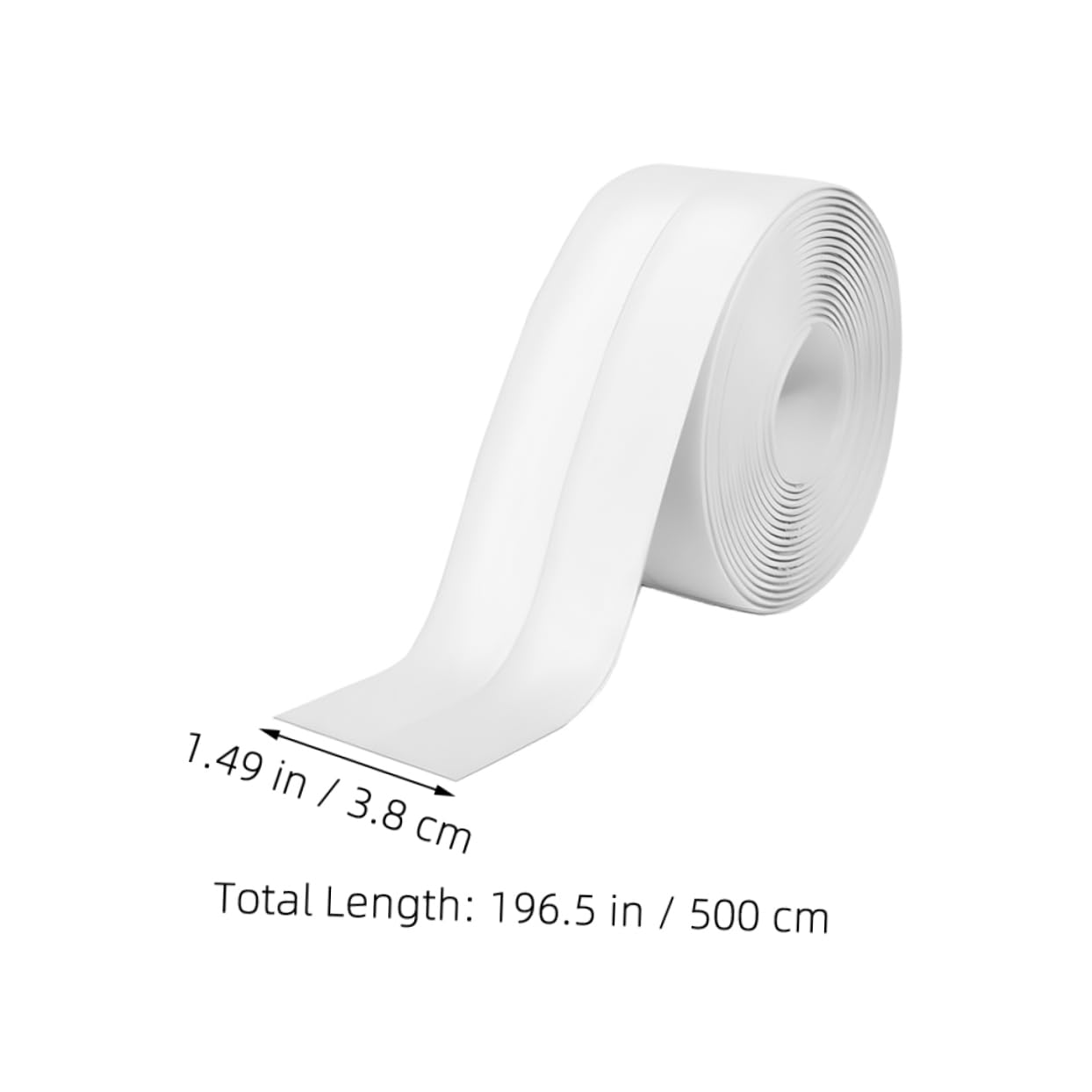 Waterproof Self Adhesive Caulk Tape Strip, PVC White 5m Roll