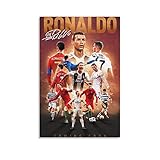 Cristiano Ronaldo Poster 2 Wall Art Canvas Print Poster Home Bathroom Bedroom Office Living Room Decor Canvas Poster Unframe: 12x18inch(30x45cm)