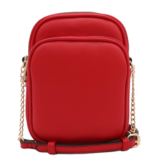 Image of FashionPuzzle Multi Pocket PU Leather Casual Medium Crossbody Bag with Adjustable Strap