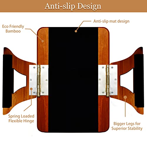 Couch Arm Table, Bamboo Sofa Tray Table Clip On Side Table For Wide Couches, Foldable Side Table Sofa Armrest Tray For Small Spaces, Portable Tv Tray Snack Table For Eating, Drinks, Remote, Control #TOP4