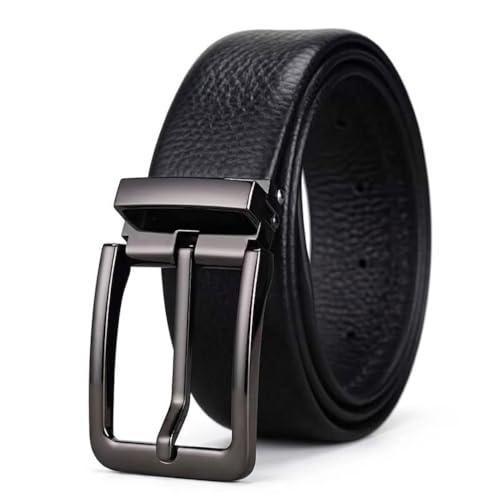 Image of NAPA HIDE Men's Auto Lock Vegan Leather Belt | Stylish Adjustable Buckle Belt for Formal & Casual Wear I Fits upto 40 Inches Waist size