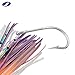 OCEAN CAT Trolling Lure Set of 6 6 inch Offshore Big Game Deep Sea Fishing Gear Mahi Trolling Lure for Marlin Tuna Mahi Dolphin Durado Wahoo Free Mesh Bag (6 in - Crystal Head - 6pcs)