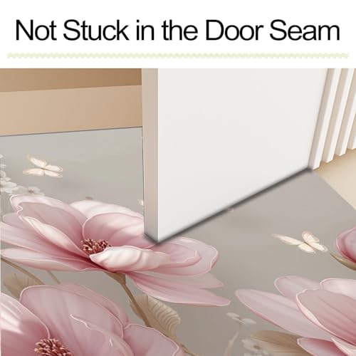 Tapis de porte intérieur antidérapant beige 40 x 60 cm