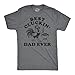 Mens Funny T Shirts Best Cluckin Dad Ever Sarcastic Fathers Day Graphic Novelty Tee for Men Funny T Shirts Dad Joke Apparel for Men Cool Sarcastic Short Dark Grey L