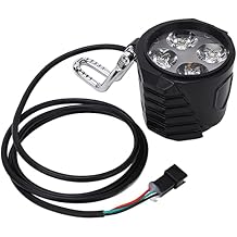 Milltrip Electric Scooter Front Light, 10 Inch Ebike LED Headlight 1272V 2 in 1 Electric Horn Headlight Universal Lights Horn Headlamp for Cycling Accessories