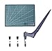 Kanyka 5 pezzi Utensili da Taglio Artigianali Craft Cutting Tools Coltello Artigianale in Acciaio Inossidabile con 3 lame di Ricambio in Acciaio Inossidabile a 360 Gradi Rotanti per Scrapbooking