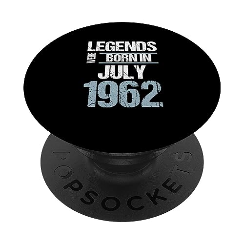 Legends Were Born in July 1962 Cumpleaños PopSockets PopGrip Intercambiable