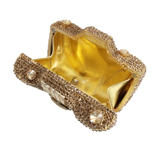 Image of UMREN Novelty Crystal Camera Shaped Clutch Purse for Women Sparkly Rhinestones Evening Clutch Bag Glitter Bridal Prom Handbag