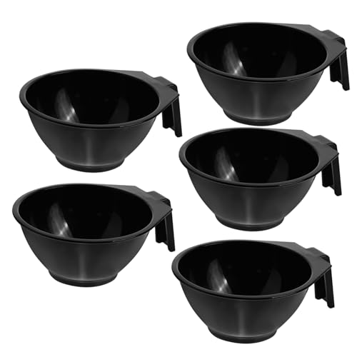 CALLARON Bol Para Teñir El Cabello y Recipiente Para Mezclar Tinte, Juego De 5 Piezas, Tamaño Grande, Plástico Resistente, Para Salones y Uso Doméstico