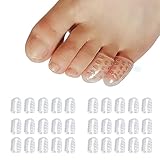LHFFZJ Original Soft Gel Toe Cap, 30 Pcs Toe Protectors Breathable Little Toe Covers for Men & Women, Toe Sleeves for Ingrown Toenails, Corns, Blisters, Hammer Toes and Other Painful Toe Problems