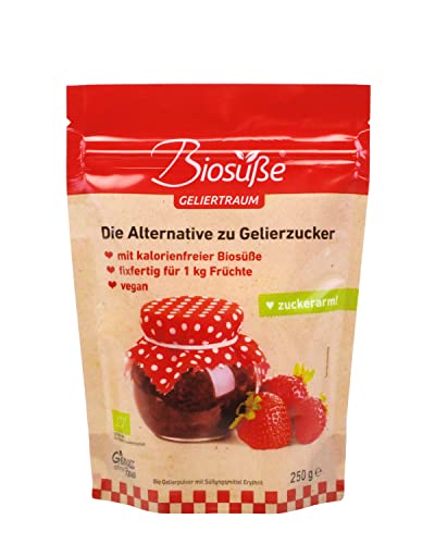 Biosüße Geliertraum - Geliermischung auf Basis von Erythrit - Alternative zu Gelierzucker für 1kg Früchte (250g) Cover