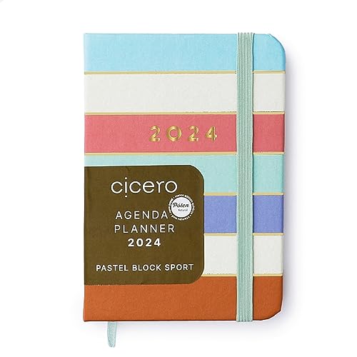 Agenda Planner Ciceros 2024 Pastel Block Sport Semanal 9X13 Listras, Cicero