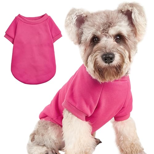 Image of Soft Puppy Sweater for Small Dogs Winter Knit Pullover, Rose XL
