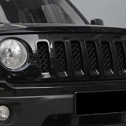 Image of 7PCS Front Grill Inserts Grille Cover Trim for Jeep Patriot 2011-2016 (Black)